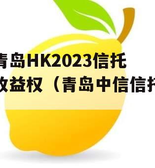 青岛HK2023信托收益权（青岛中信信托）