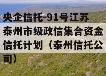 央企信托-91号江苏泰州市级政信集合资金信托计划（泰州信托公司）