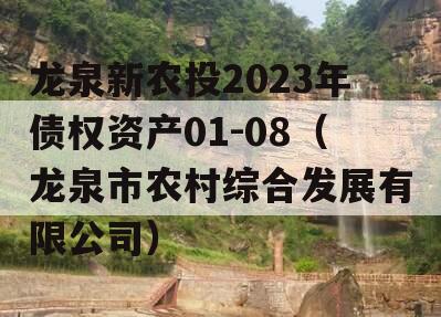 龙泉新农投2023年债权资产01-08（龙泉市农村综合发展有限公司）