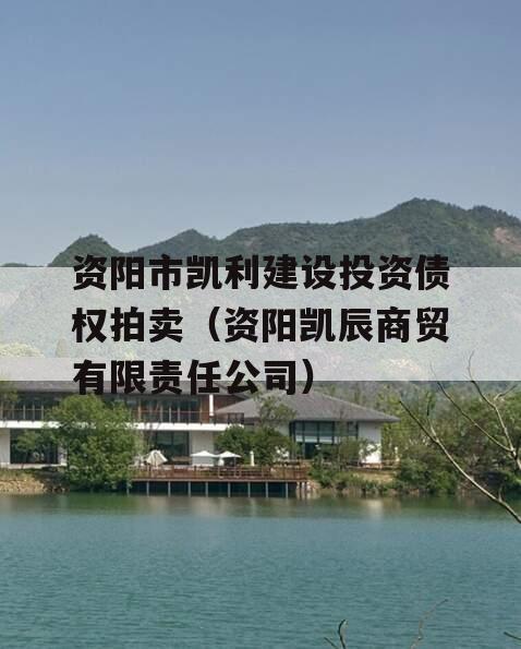 资阳市凯利建设投资债权拍卖（资阳凯辰商贸有限责任公司）