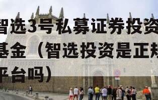 智选3号私募证券投资基金（智选投资是正规平台吗）