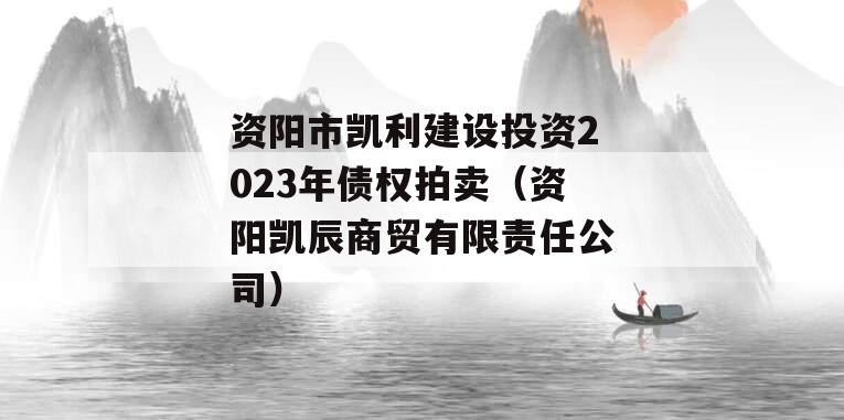 资阳市凯利建设投资2023年债权拍卖（资阳凯辰商贸有限责任公司）