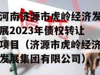 河南济源市虎岭经济发展2023年债权转让项目（济源市虎岭经济发展集团有限公司）