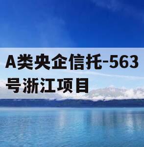A类央企信托-563号浙江项目