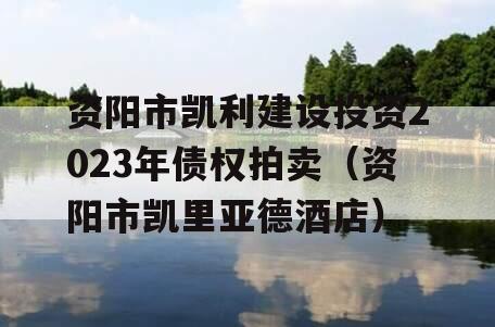 资阳市凯利建设投资2023年债权拍卖（资阳市凯里亚德酒店）