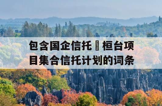 包含国企信托•桓台项目集合信托计划的词条