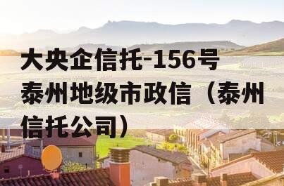 大央企信托-156号泰州地级市政信（泰州信托公司）