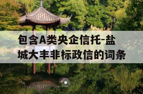 包含A类央企信托-盐城大丰非标政信的词条