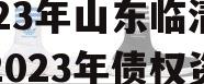 2023年山东临清国资2023年债权资产