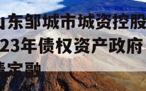 山东邹城市城资控股2023年债权资产政府债定融