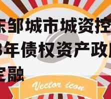 山东邹城市城资控股2023年债权资产政府债定融 山东邹城市城资控股2023年债权资产政府债定融