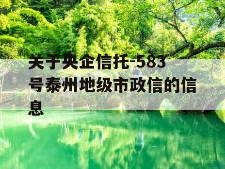 关于央企信托-583号泰州地级市政信的信息
