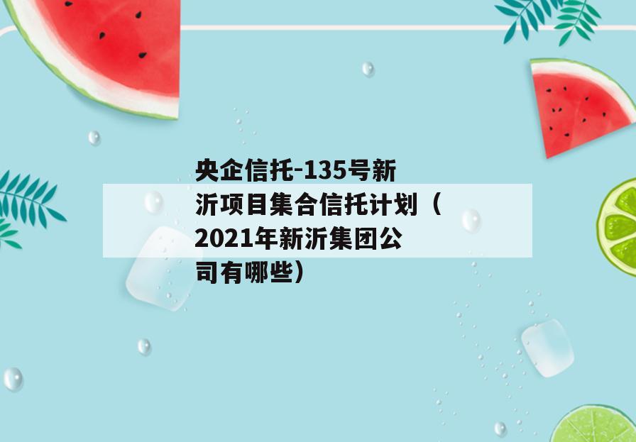 央企信托-135号新沂项目集合信托计划（2021年新沂集团公司有哪些）