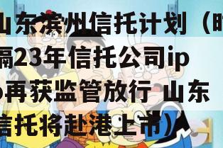 山东滨州信托计划（时隔23年信托公司ipo再获监管放行 山东信托将赴港上市）