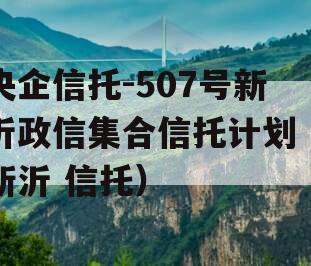 央企信托-507号新沂政信集合信托计划（新沂 信托）