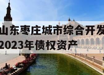 山东枣庄城市综合开发2023年债权资产