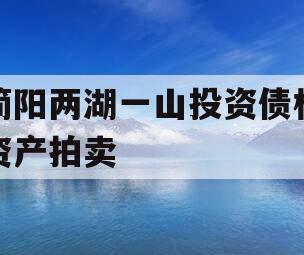 简阳两湖一山投资债权资产拍卖