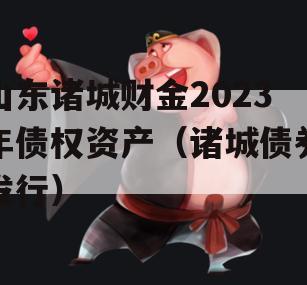 山东诸城财金2023年债权资产（诸城债券发行）