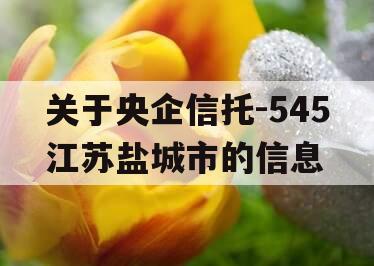 关于央企信托-545江苏盐城市的信息