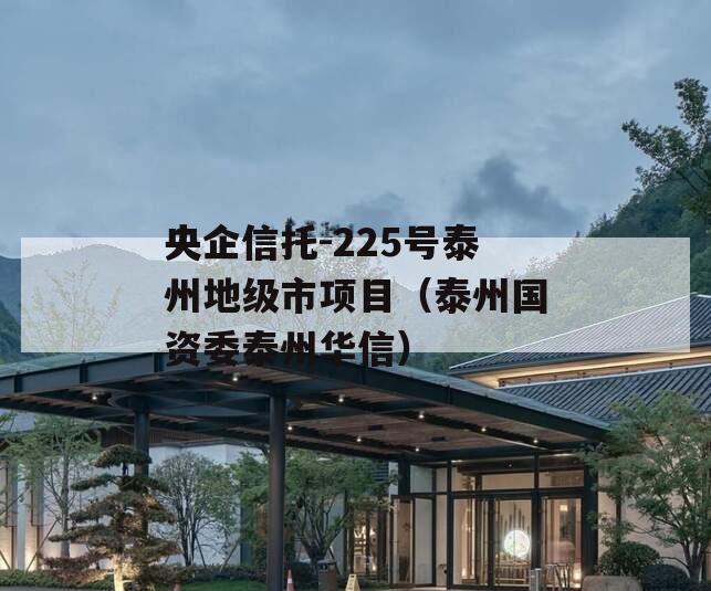 央企信托-225号泰州地级市项目（泰州国资委泰州华信）