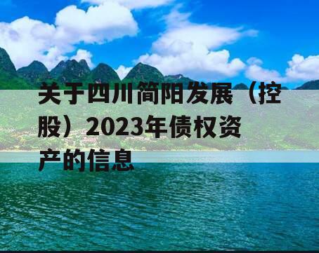 关于四川简阳发展（控股）2023年债权资产的信息