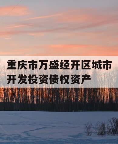 重庆市万盛经开区城市开发投资债权资产
