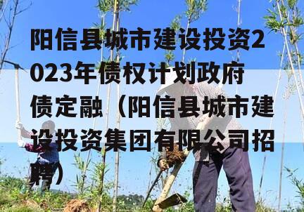 阳信县城市建设投资2023年债权计划政府债定融（阳信县城市建设投资集团有限公司招聘）