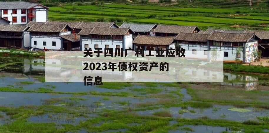 关于四川广利工业应收2023年债权资产的信息