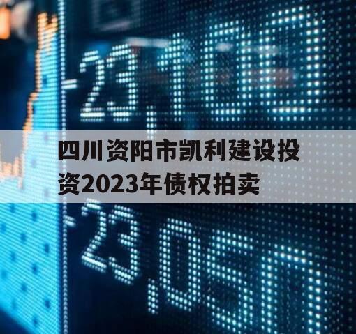 四川资阳市凯利建设投资2023年债权拍卖
