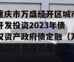重庆市万盛经开区城市开发投资2023年债权资产政府债定融（万盛区开发投资集团）