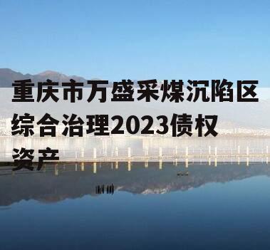 重庆市万盛采煤沉陷区综合治理2023债权资产 重庆市万盛采煤沉陷区综合治理2023债权资产