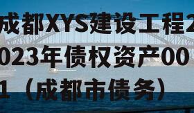 成都XYS建设工程2023年债权资产001（成都市债务）