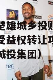 云南楚雄城乡投财产权信托受益权转让项目（楚雄城投集团）