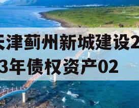 天津蓟州新城建设2023年债权资产02