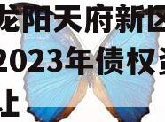 四川龙阳天府新区建设投资2023年债权资产转让 四川龙阳天府新区建设投资2023年债权资产转让