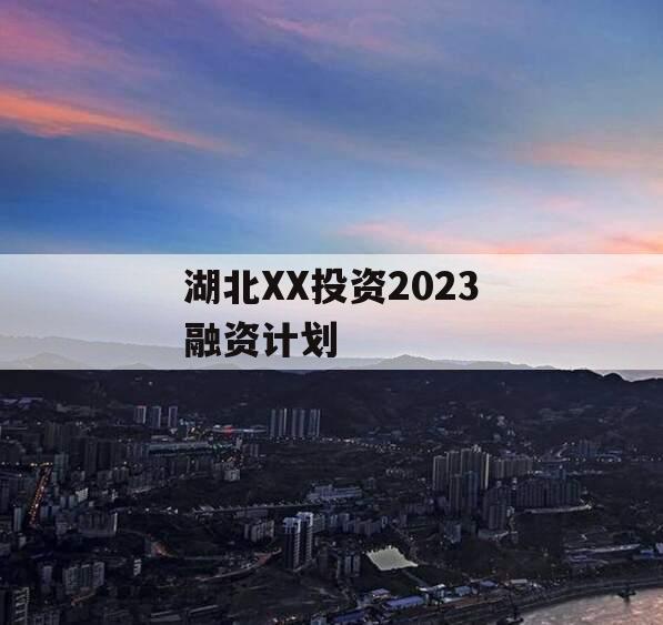 湖北XX投资2023融资计划