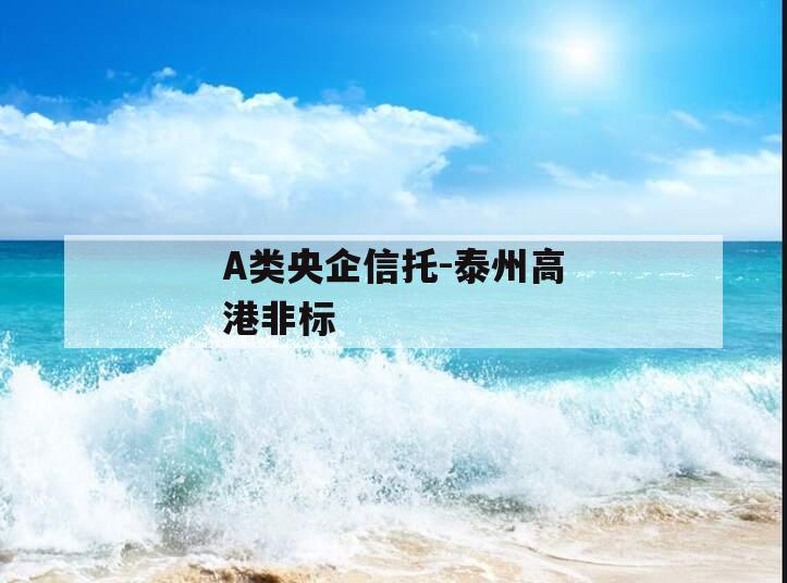 A类央企信托-泰州高港非标