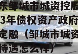山东邹城市城资控股2023年债权资产政府债定融（邹城市城资控股待遇怎么样）