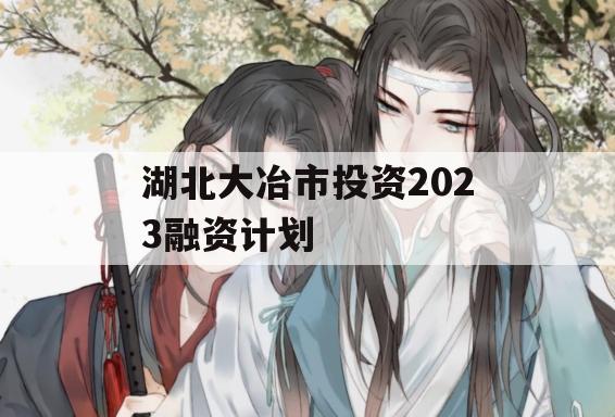 湖北大冶市投资2023融资计划