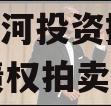 天津宁河投资控股2023年债权拍卖02号 天津宁河投资控股2023年债权拍卖02号
