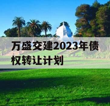 万盛交建2023年债权转让计划 万盛交建2023年债权转让计划