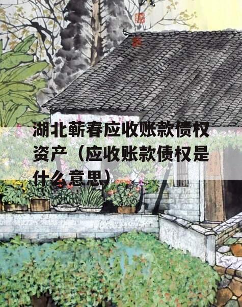 湖北蕲春应收账款债权资产（应收账款债权是什么意思）