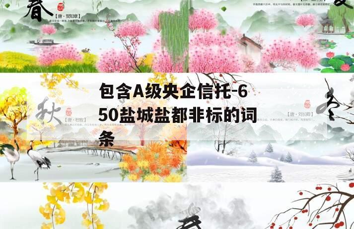 包含A级央企信托-650盐城盐都非标的词条