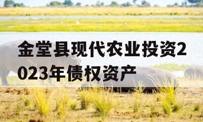 金堂县现代农业投资2023年债权资产