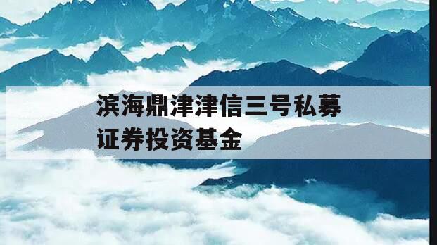 滨海鼎津津信三号私募证券投资基金
