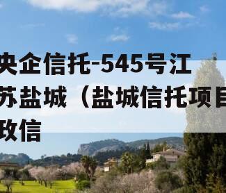 央企信托-545号江苏盐城（盐城信托项目政信
）
