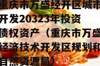 重庆市万盛经开区城市开发20323年投资债权资产（重庆市万盛经济技术开发区规划和自然资源局）