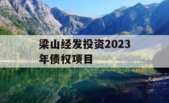 梁山经发投资2023年债权项目