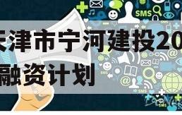 天津市宁河建投2023融资计划
