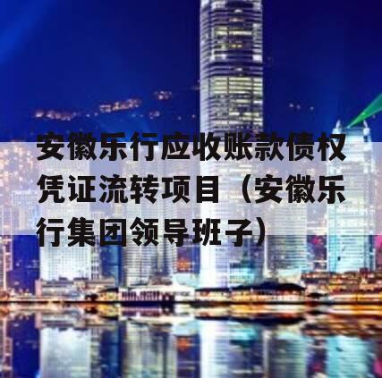 安徽乐行应收账款债权凭证流转项目（安徽乐行集团领导班子）